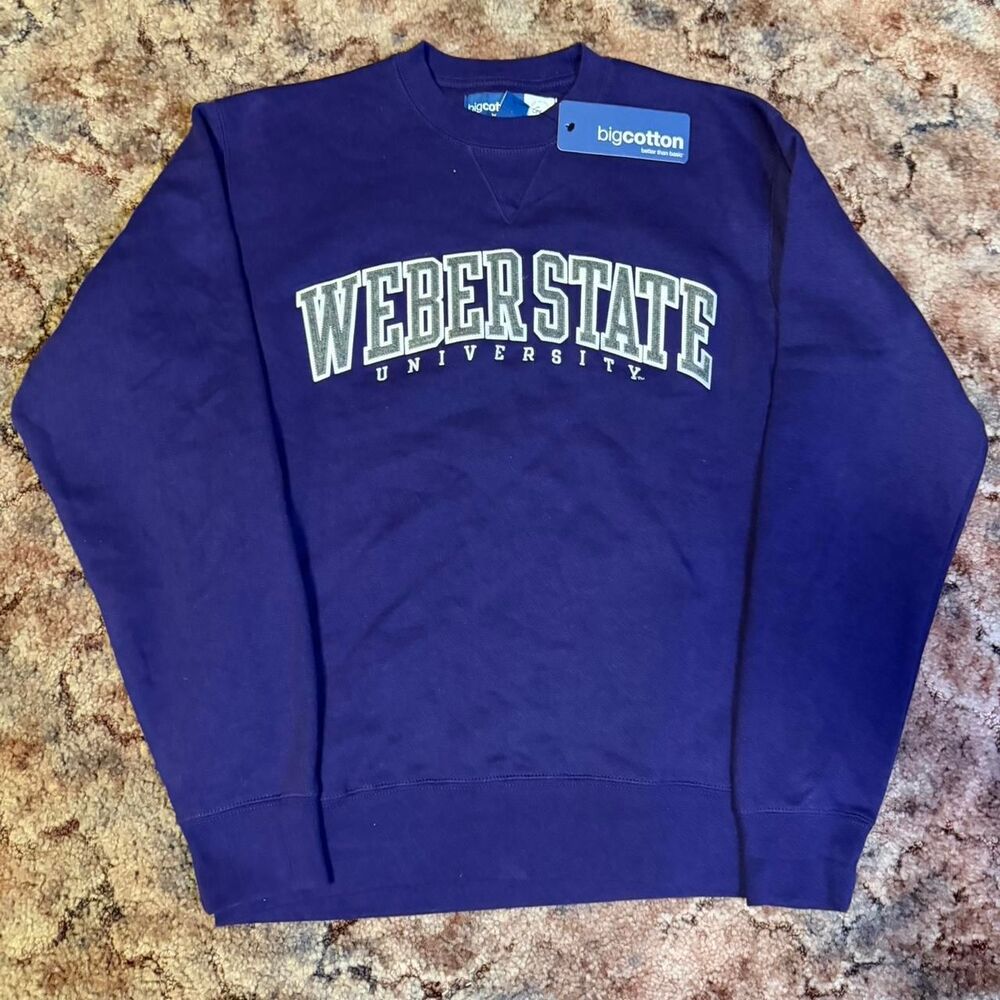 Weber State University purple crewneck sweatshirt Size Small boxy baggy fit
